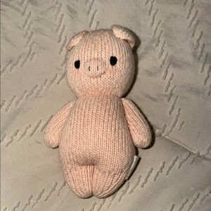 Adorable Pink Knit Pig Plush Toy